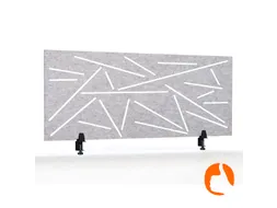 Akoestisch Bureaupaneel met patroon uitsnede 60x160cm Lichtgrijs