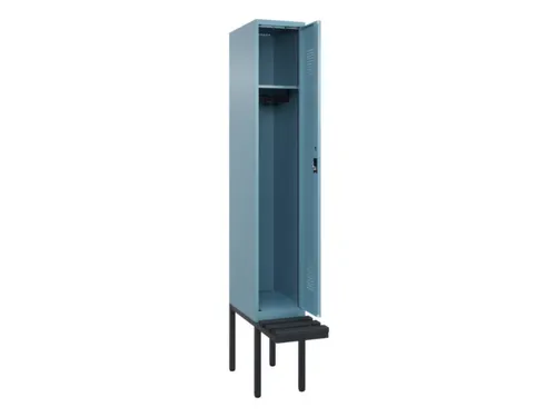 locker met bank,HxBxD 2120x300x815mm,1vak,vak B 300mm,cilinderslot