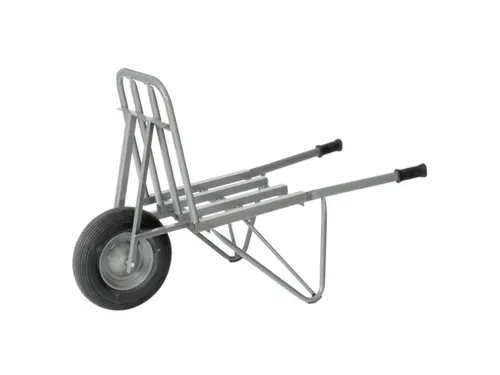 steen-/tegelkruiwagen,HxBxD 940x600x1440mm,staal,grijs,lucht-banden