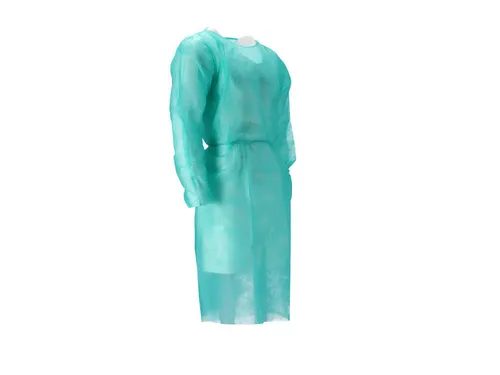 Pp Non Woven Isolatieschort Groen Latex Vrij Regular Weight 100 Stuks