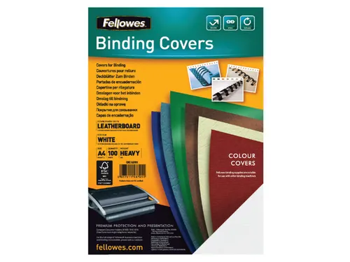 Voorblad Fellowes A4 Lederlook Wit 250 Gram