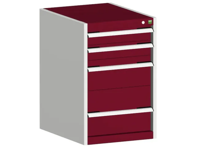 ladekast HxBxD 800x525x525mm 4laden romp RAL7035 front RAL3004