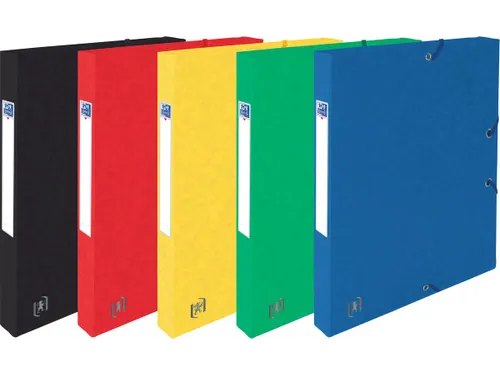Elba elastobox Oxford Top File+ A4 rug 25mm Assorti kleuren karton