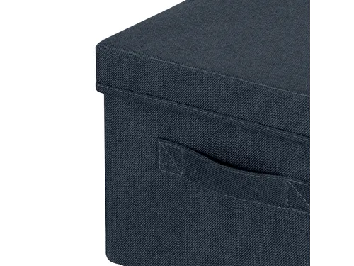 Leitz Stoffen opbergdoos met deksel Grijs 38x28,5x20cm 2 stuks