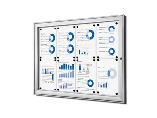 Vitrinebord Quantore luxe 8x A4 zilver - 2