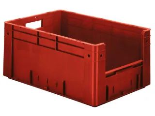 Euronorm Stapelkrat Rood 270x600x400mm 50l Gesloten Grijpopening - 1