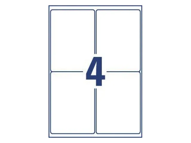 Etiket Avery L4733REV-25 99.1X139mm Afneembaar Wit 100 Stuks