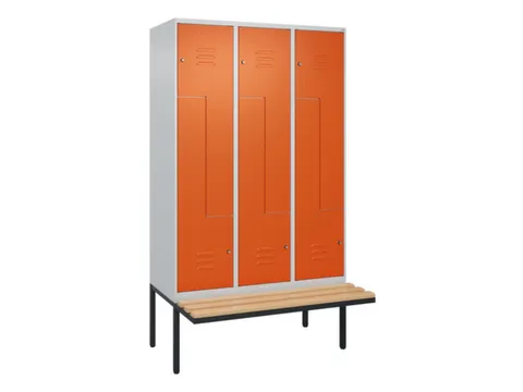 Z-garderobekast,HxBxD 2120x1200x815mm,6vak,vak B 400mm,cil.-slot
