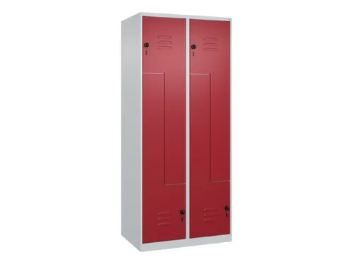 Z-garderobekast,HxBxD 1850x800x500mm,vak B 200/400mm,draaigrendel