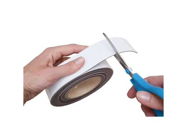 Bande magnétique MAUL 10mx40mmx1mm effaçable blanc
