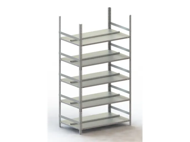 Schroefstelling Basisveld Ral7035 1850x1004x604mm 5legborden 80kg