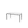 Domino Basic Tafel Vaste Hoogte 1600x800mm Wit 25mm Zwart 4-Poots