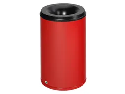 prullenmand zelfblussend 110 liter HxØ 750x465mm kop zwart rood