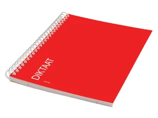Schrift Qbasic dictaat A5 spiraal lijn 160blz 70gr rood - 1