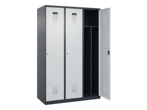 locker voor scheiding van kleding,HxBxD 1850x1200x500mm,3vak