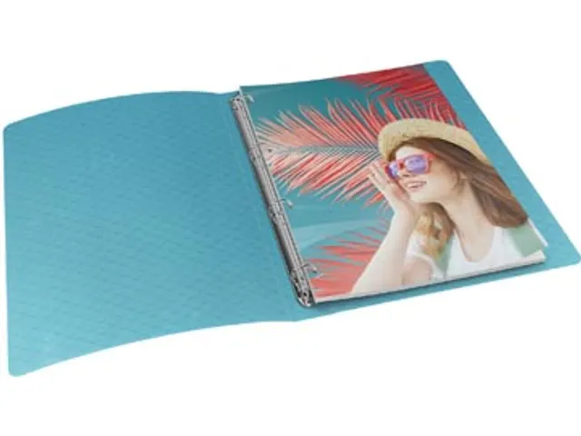 Colour'Breeze ringmap, 4 ringen, PP, ft A4, met soepele kaft blauw