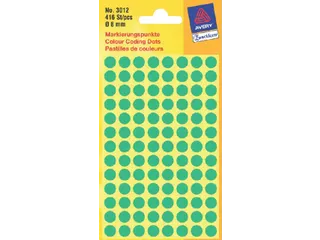 Etiket Avery Zweckform 3012 Rond Ø8mm Groen 416 Stuks - 2