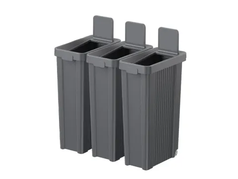 Vepa Bins SmartSort Recyclingstation 3 afvalbakken Grijs 3x70 liter