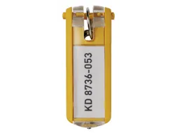 Sleutellabel Durable 1957 met ring geel
