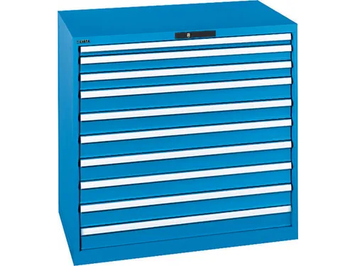 ladekast HxBxD 1000x1023x725mm 10laden key lock lak RAL5012