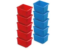 set draaistapelbakken,10-dlg.,HxLxB 245x455x360mm,32l,PP,BLAUW/ROOD