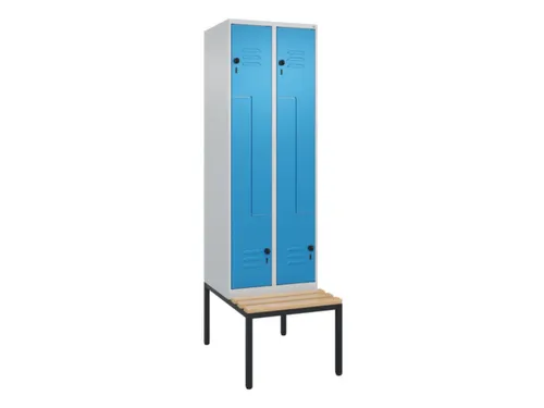 Z-garderobekast,HxBxD 2120x600x815mm,2vak,vak B 300mm,draaigrendel