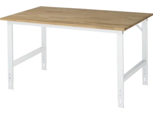 werkbank,HxBxD 760-1080x1500x1000mm,beukblad,geolied,draagverm. 500kg