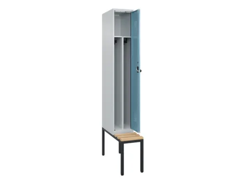 locker met bank,voor scheiding van kleding,HxBxD 2120x300x815mm,1vak
