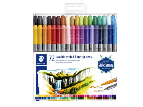 Kleurstift Staedtler 3200 dubbele punt etui à 72 stuks assorti
