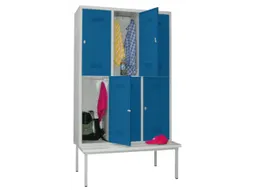 banklocker,dubbeldeks,HxBxD 2150x1200x800mm,RAL7035,front RAL5010