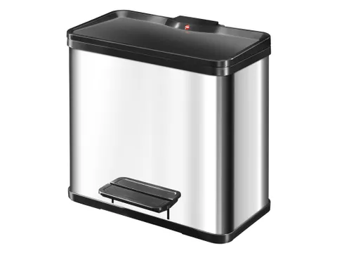 Gescheiden Afvalbak Öko Duo Plus 17 liter + 9 Liter RVS Zwart Hailo