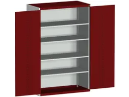 kast met geperforeerde platen,HxBxD 2000x1300x650mm,4xStalen bodem