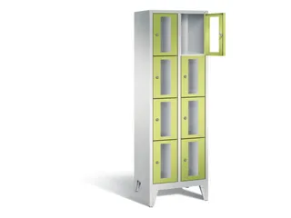 Lockerkast 1850x610x500mm 2x4 vakken Cilinderslot Poten, RDS1108060 - 1