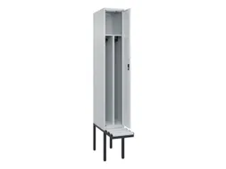 locker met bank,voor scheiding van kleding,HxBxD 2120x300x815mm,1vak