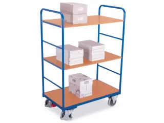 Etagewagen 250kg 850x500mm 1530mm 3 Etages Hout Ral5010 - 1