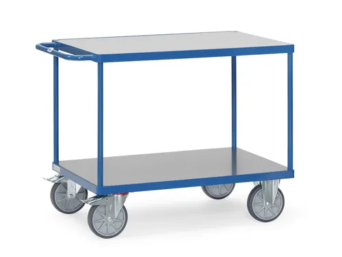 Duwbeugelwagen Met Harde Pvc Platformen 500kg 850x500mm Ral5007