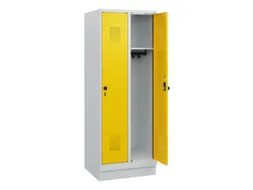 schoollocker,HxBxD 1630x600x500mm,2vak,vak B 300mm,draaigrendel,sokkel