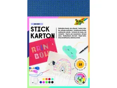 Borduurkaarten Folia 17.5 x 24.5cm 300gr 10 vel assorti