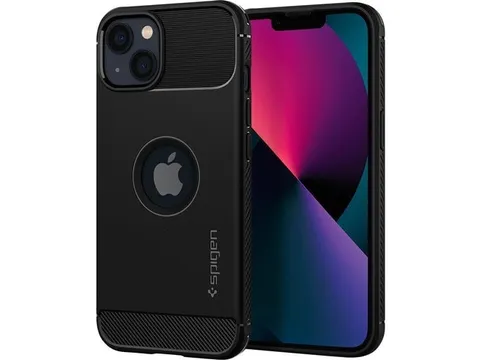 Spigen Case ACS03518 iPhone 13 Rugged Armor mat zwart
