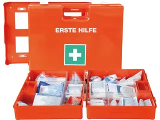 verbandkoffer,DIN 13169,ABS oranje,m. wandhouder - 2