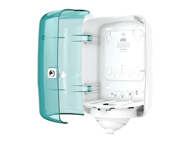 Tork 473167 Reflex Mini Centerfeed Dispenser Wit/Turquoise M3