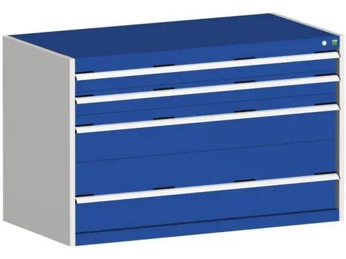 ladekast 800x1300x750mm 4laden zware lasten RAL7035 front RAL5010