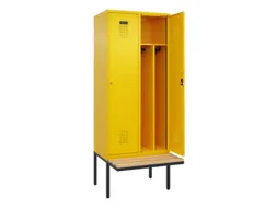 locker met bank,voor scheiding van kleding,HxBxD 2120x800x815mm,2vak