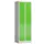 Lockerkast 1800x590x500mm 2x4 vakken cilinderslot, sokkel, RAL6018