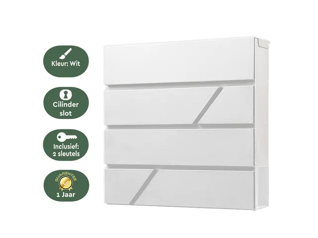 Brievenbus BRASQ PB200 Deluxe wand wit
