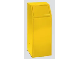 afvalverzamelaar 1x68l HxBxD 1000x400x400mm binnenbak staal Geel