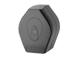 PlastiQline Toiletpapier jumborol dispenser mini kunststof zwart