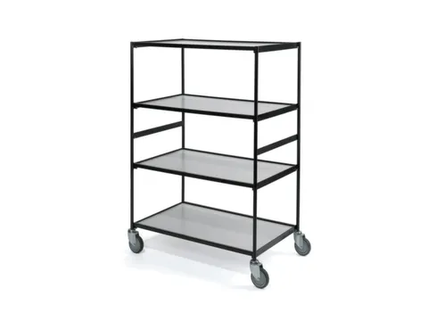 etagewagen,draagverm. 300kg,4etage(s),laadvl. LxB 800x600mm,houtetage