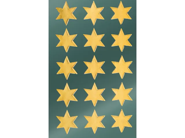 Étiquette Z-design De noël étoiles d'or - 2 feuilles