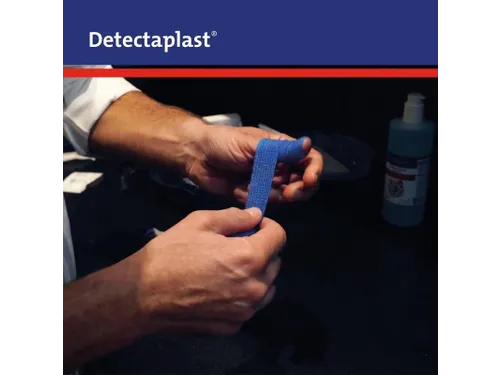 Detectaplast Zelfhechtende snelpleister Rol à 2,5cm x 4,5mtr, blauw